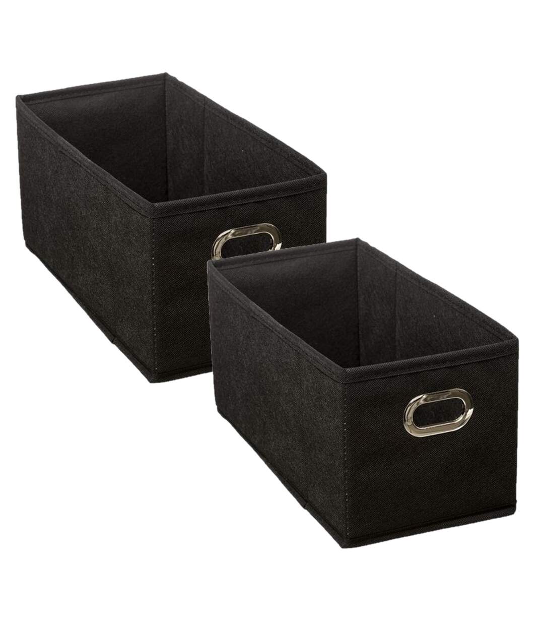 Lot de 2 Boites de rangement en tissu avec poignée-1