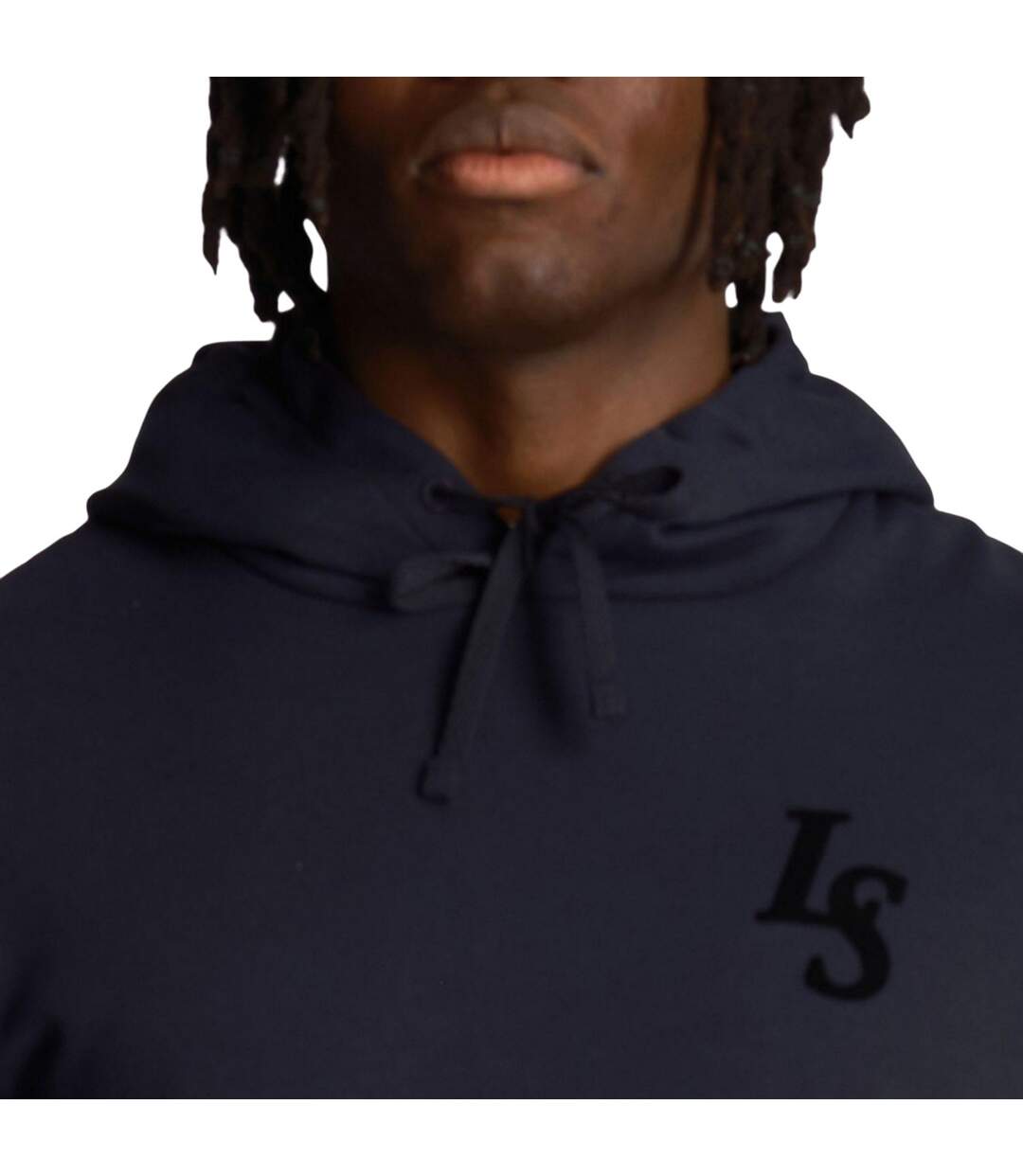 Mens Club Emblem Hoodie Navy Lyle & Scott-4