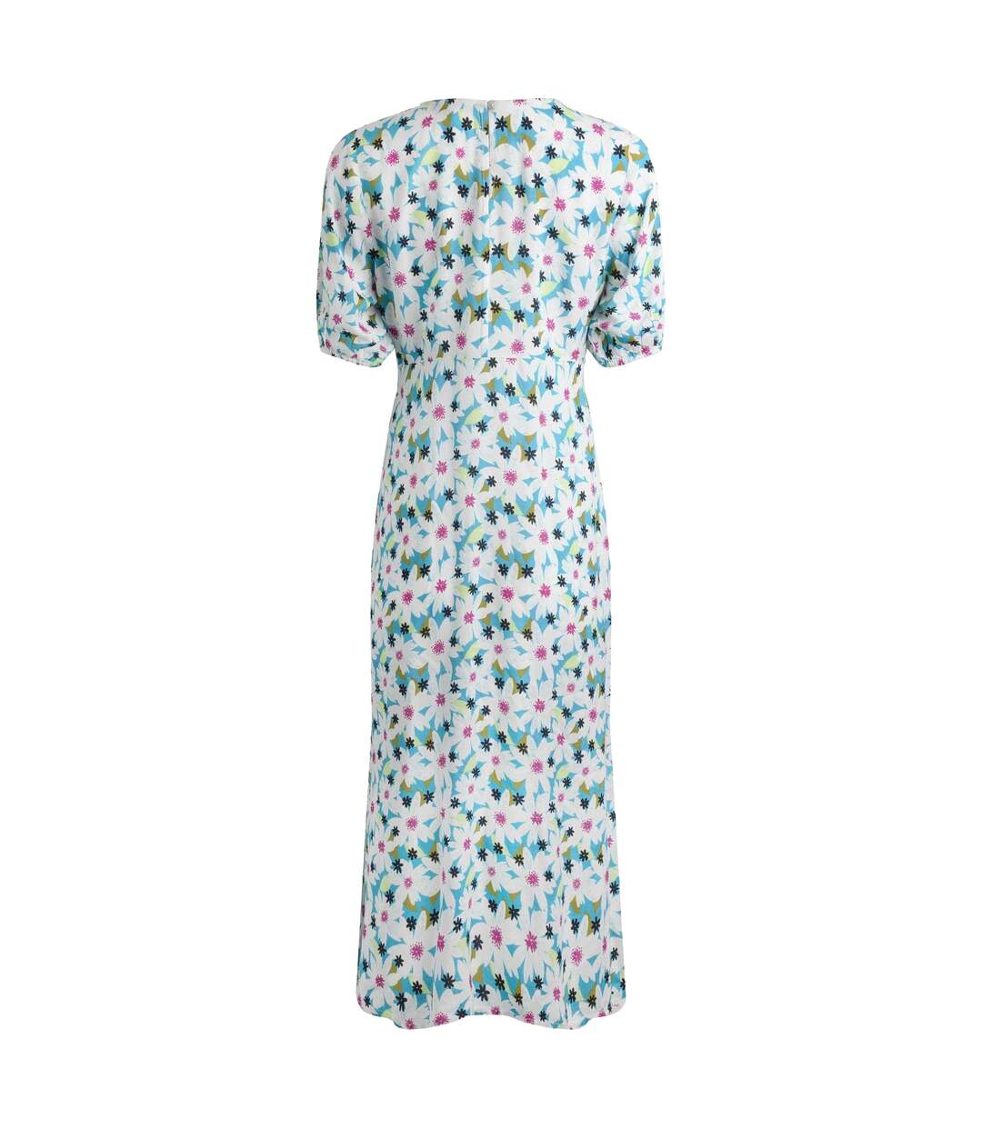Womens/ladies everly floral midi dress washed blue Weird Fish-2
