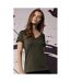 B&C Favourite - T-Shirt en coton bio à  col V - Femme (Kaki) - UTBC3642