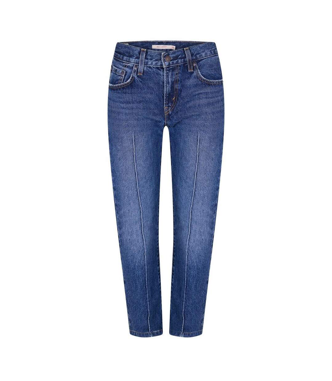Womens/ladies Middy Straight Leg Jeans Blue Levis-1