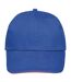 SOLS Unisex Buffalo 6 Panel Baseball Cap (Royal Blue/Neon Coral)