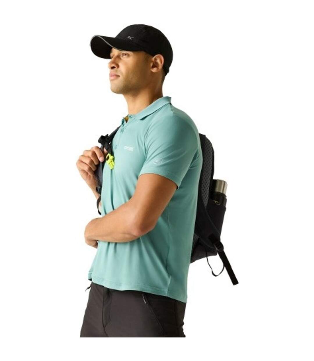 Polo Extensible Motif/style Logo Brodé Maverik Homme Turquoise Regatta-1