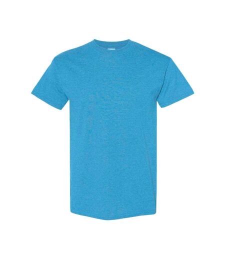 Gildan Mens Heavy Cotton Short Sleeve T-Shirt (Pack of 5) (Heather Sapphire)