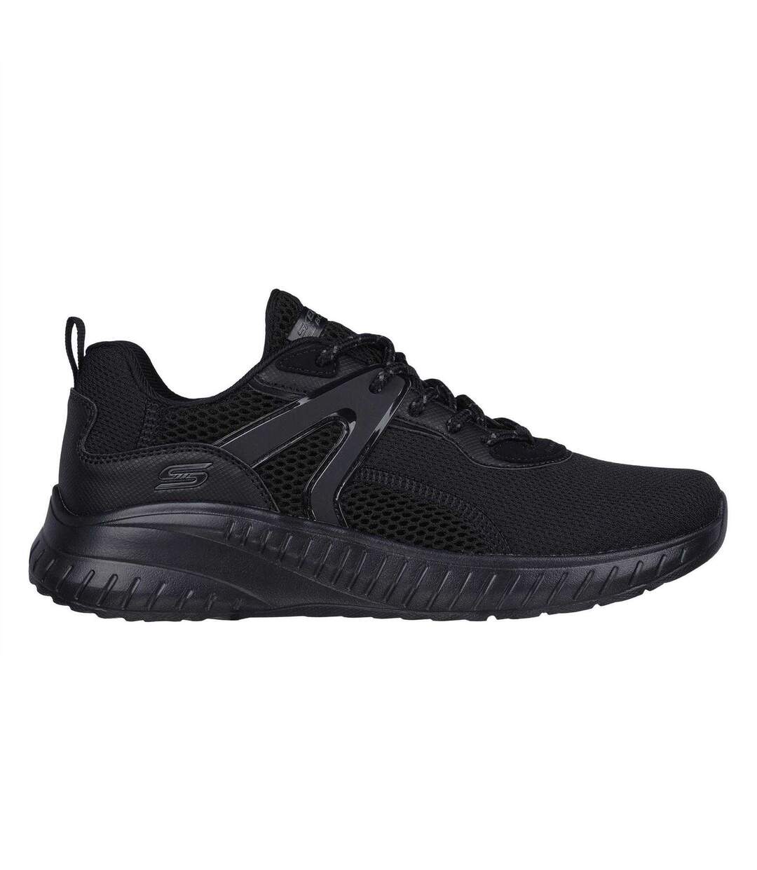 Womens/ladies Bobs Squad Chaos Trainers Black Skechers-3