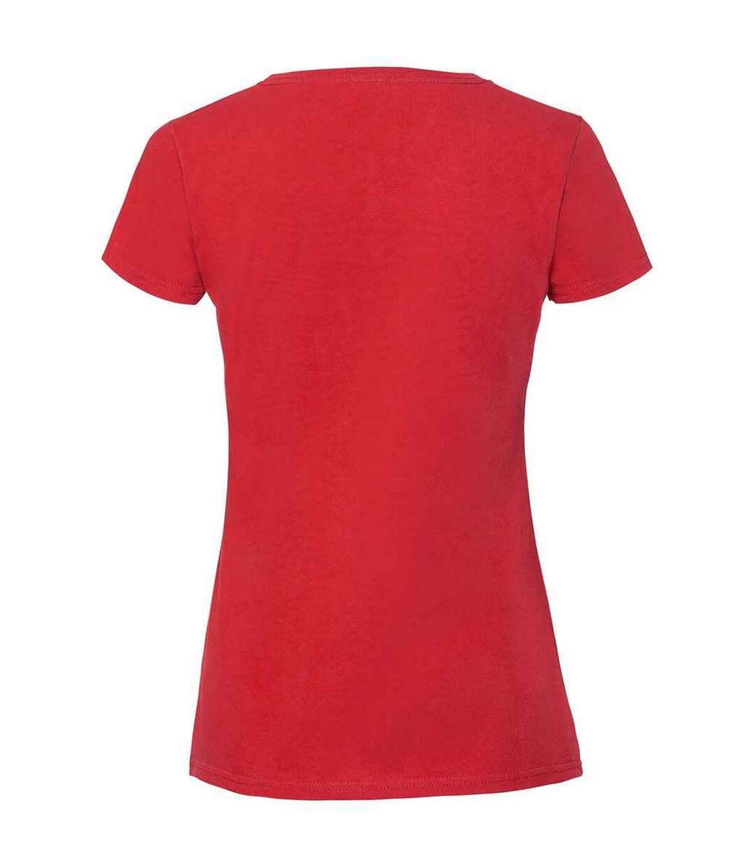 Womens/ladies iconic ringspun cotton t-shirt red Fruit of the Loom-2