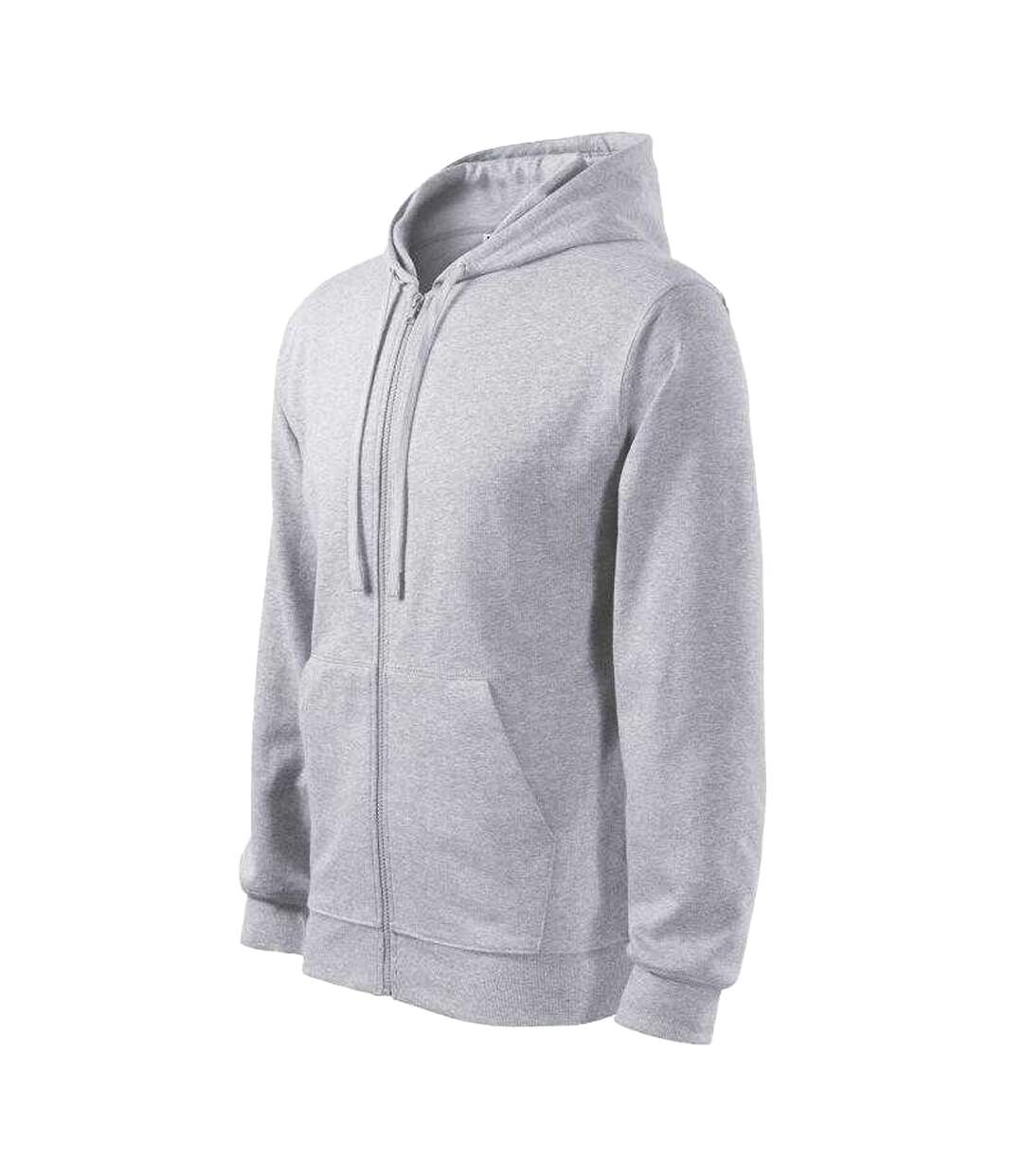 Mens Trendy Full Zip Hoodie Grey Malfini-3