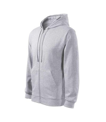 Mens Trendy Full Zip Hoodie Grey Malfini