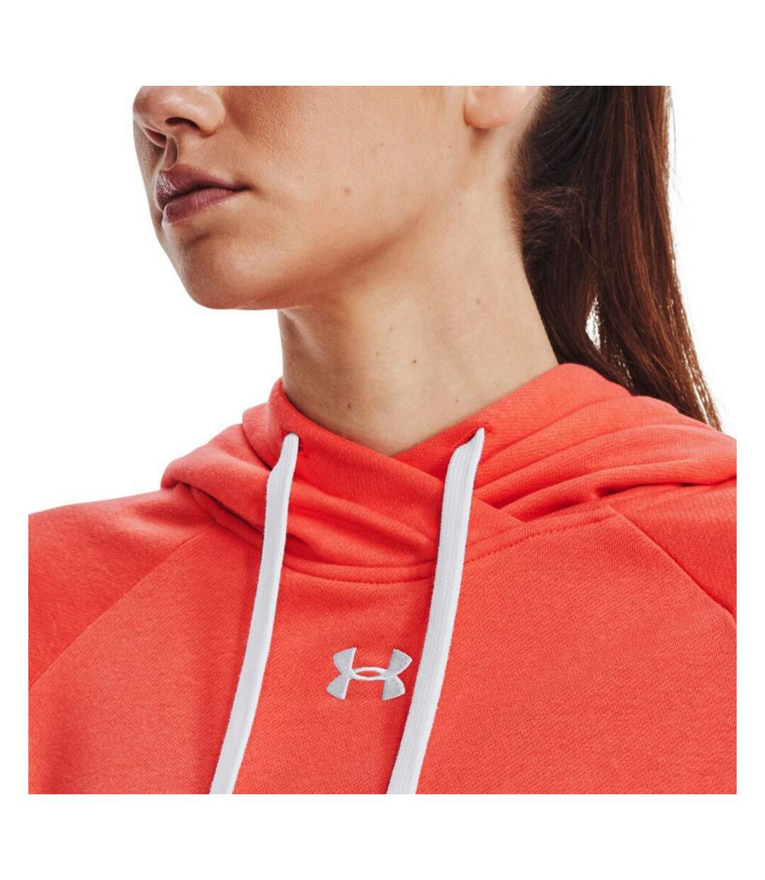 Sweat À Capuche Rival Femme Orange Under Armour-4