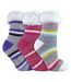 3 Pairs Ladies Soft Fluffy Lounge Socks | Warm Cosy Home Slipper Socks-3