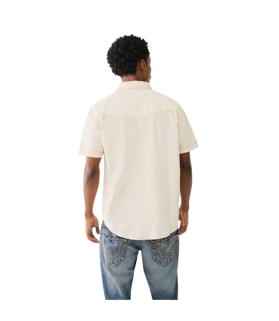 Mens Regular Short-sleeved Shirt Winter White True Religion-3