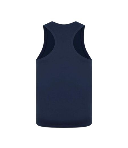 Mens Cotton Sleeveless Vest Top Navy Slazenger