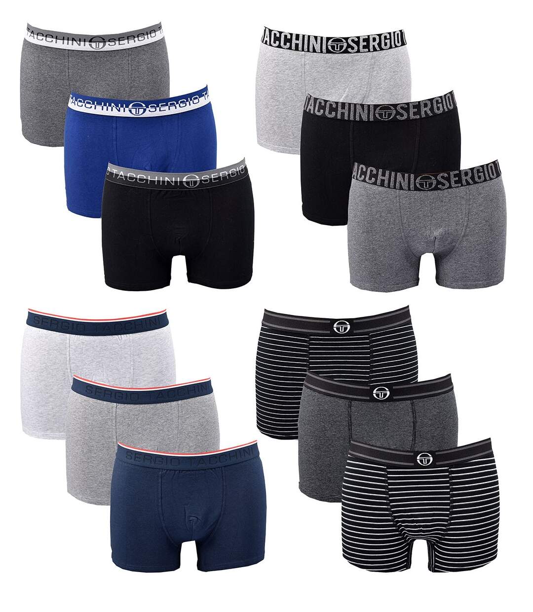 Boxer Homme SERGIO TACCHINI Lot de 12 Pack de 12 Boxers TACCHINI-2