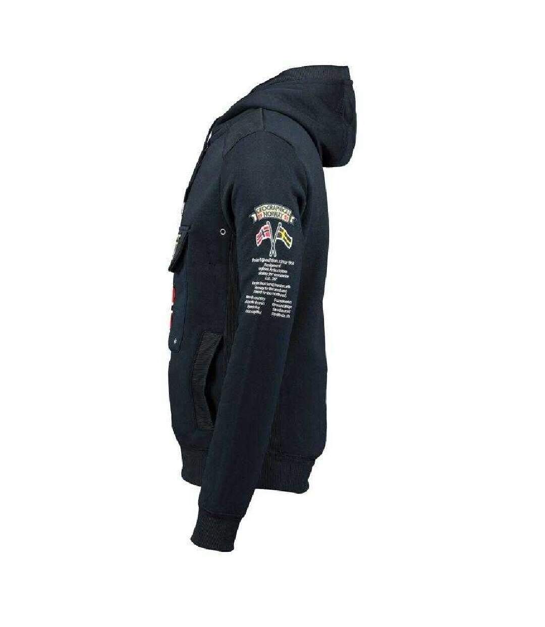 Mens Gymclass Db Hoodie Navy Blue Geographical Norway-3