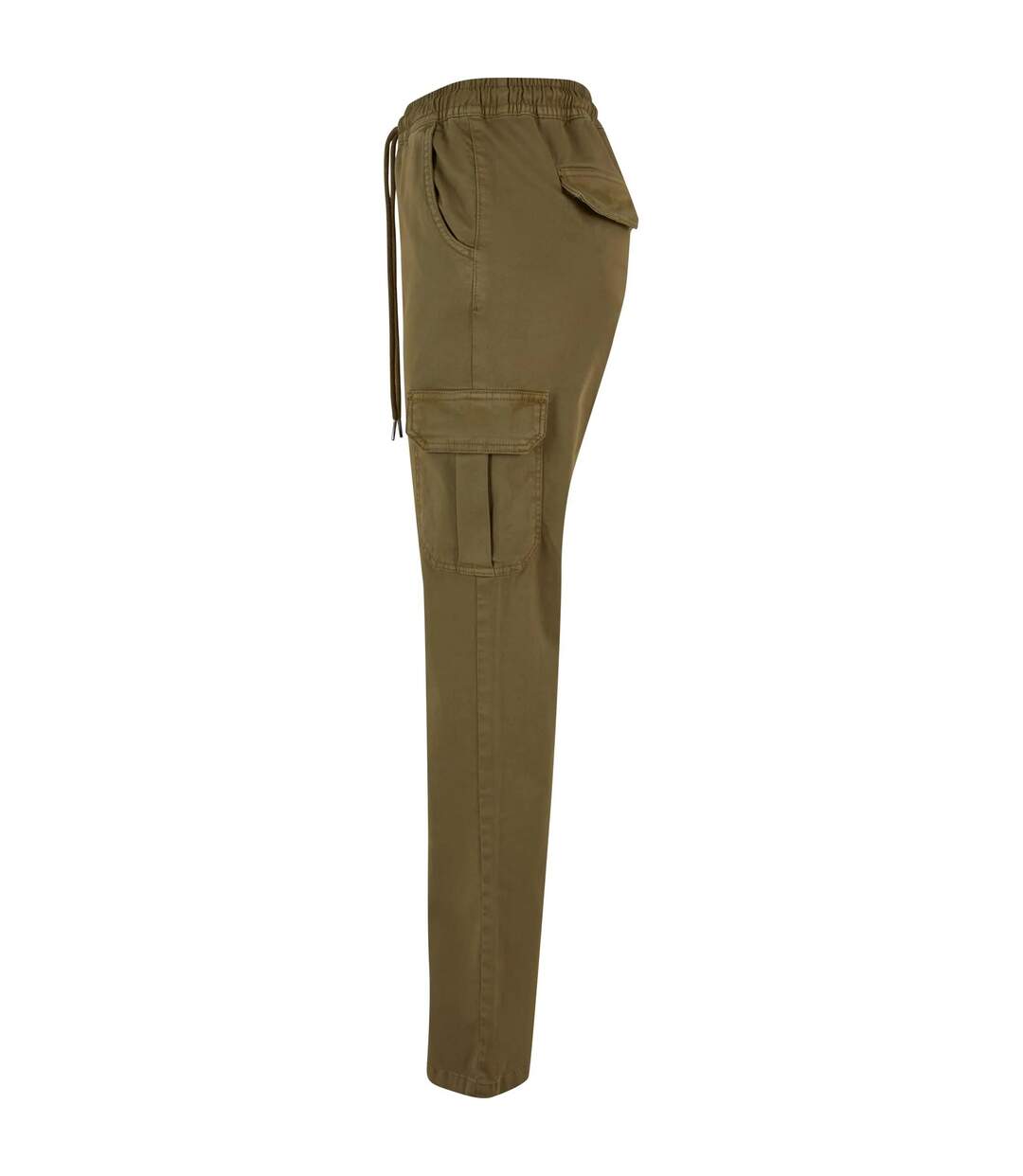 Womens/ladies Twill High Waist Cargo Trousers Tiniolive Urban Classics-3