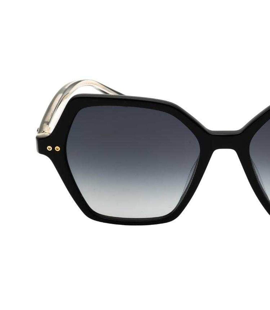 Lunettes De Soleil Motif/style Hexagone Femme Taille Unique Noir Brillant Gris Tommy Hilfiger-3
