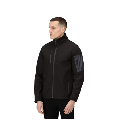Veste Softshell Arcola Homme Noir Gris Phoque Regatta