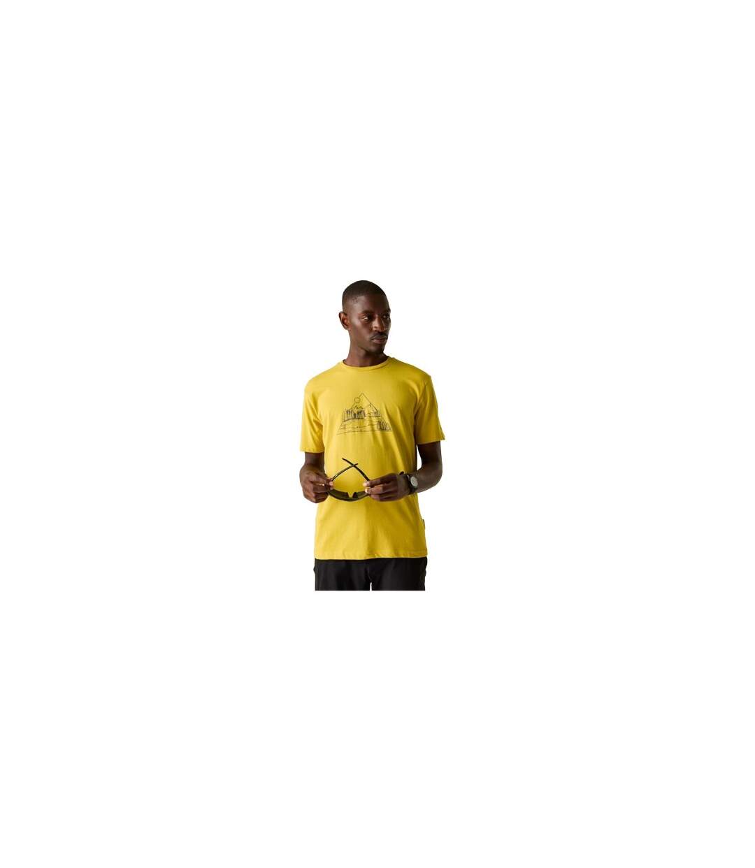 Mens Movement Iii Mountain T-shirt Oil Yellow Dare 2B-1