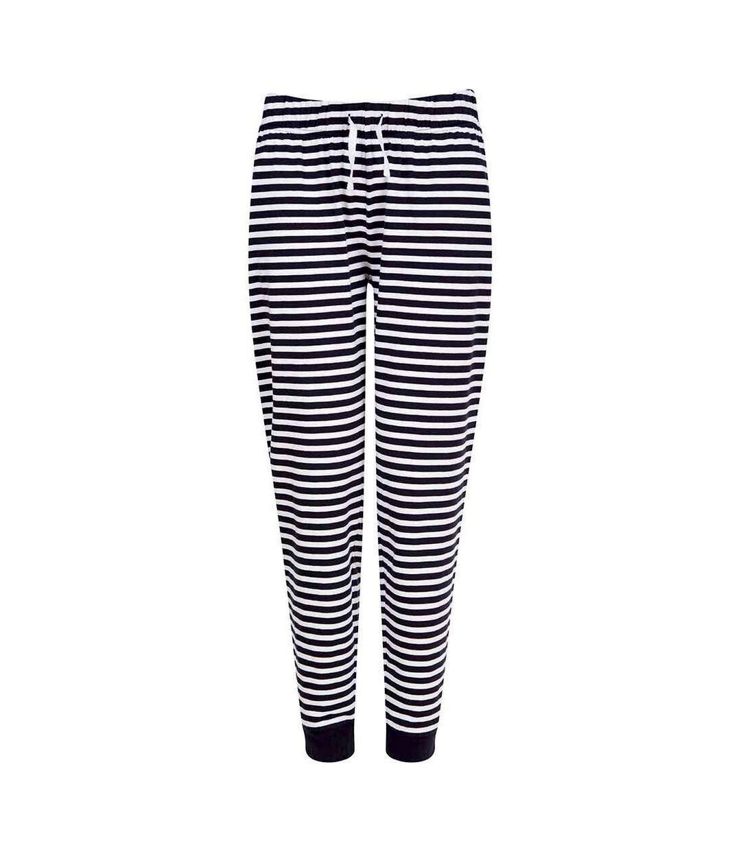 Pantalon de détente femme bleu marine / blanc SF