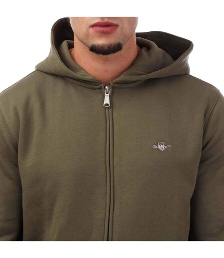 Veste À Capuche Style Logo Bouclier Homme Vert Gant