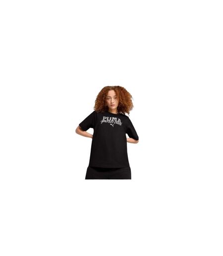Unisex Adult Relaxed Fit Short-sleeved T-shirt Black Puma
