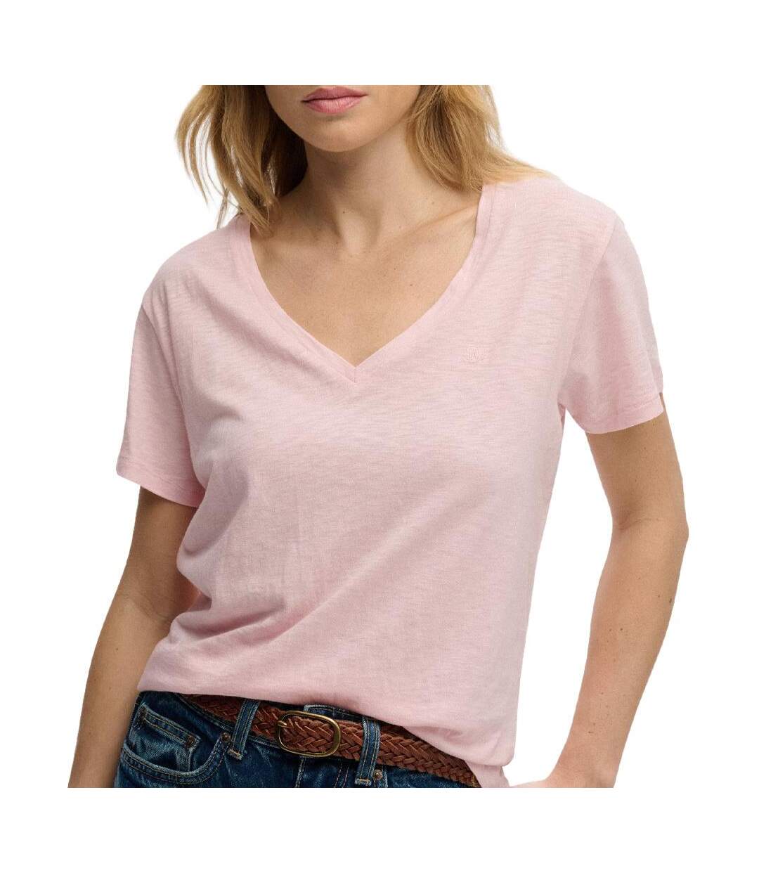 T-Shirt rose pale femme superdry studioss-1