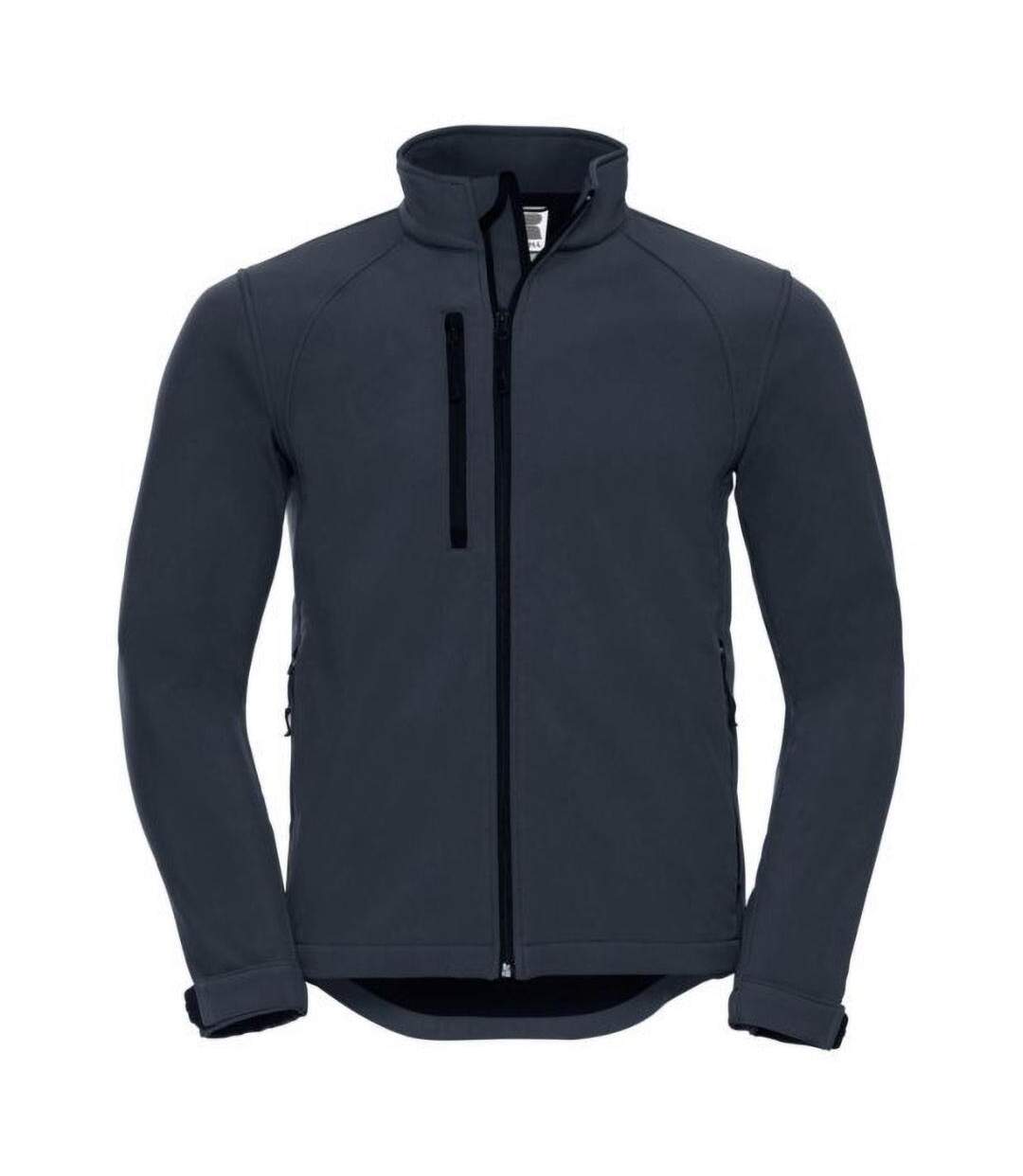 Veste Softshell Résistante À L'eau Et Au Vent Pour Hommes Bleu Marine Russell-1