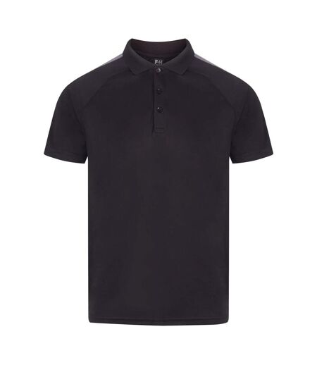 Unisex Adult Team Polo Shirt Black Gunmetal Finden & Hales