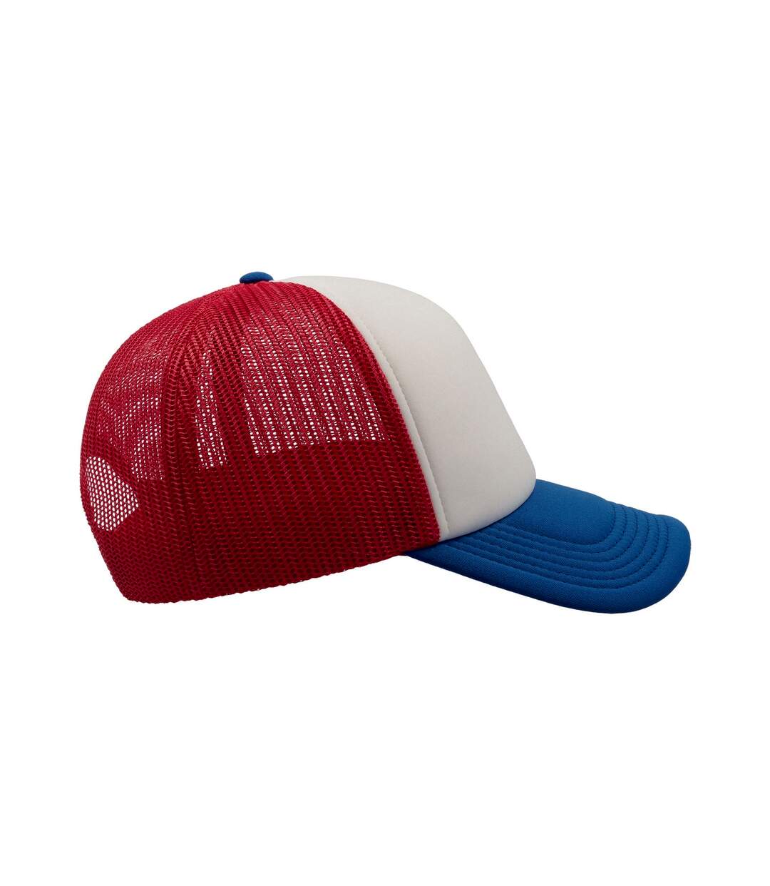 Casquette style trucker rapper mixte bleu / blanc / rouge Atlantis-4