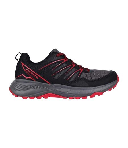 Mens Ortholite Trainers Black Grey Red Karrimor