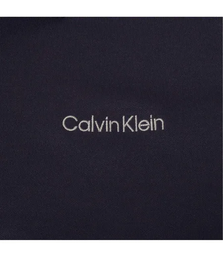 Mens Embroidered Collared Polo Shirt Denim Navy Calvin Klein