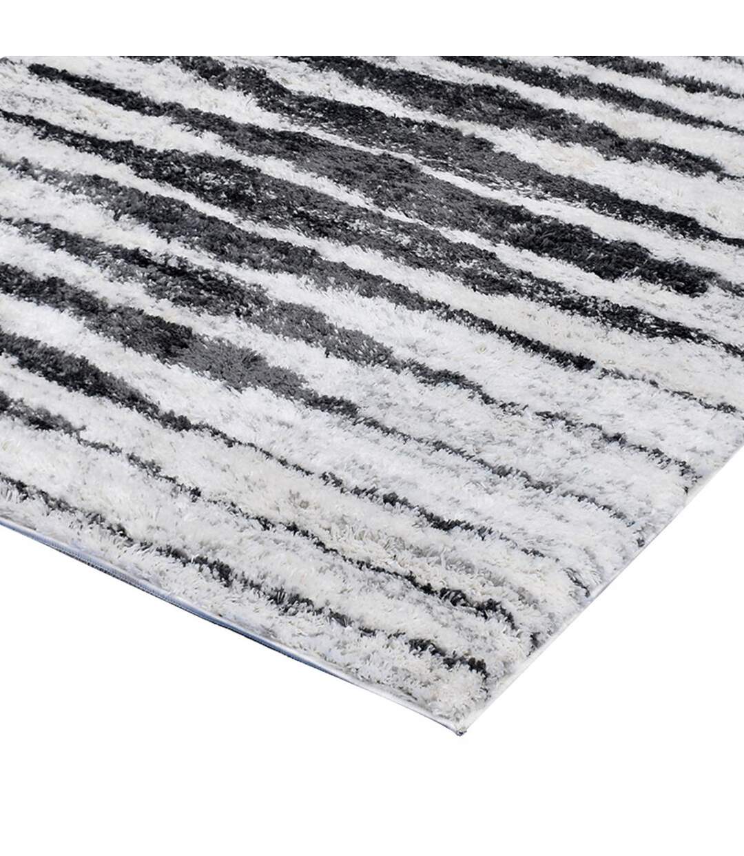 Tapis longs poils shaggy tissé motif berbère DOUX 5-5