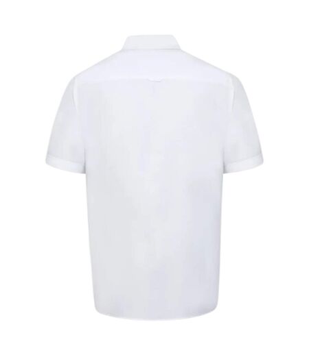 Mens James D555 Tall Short-sleeved Shirt White Duke
