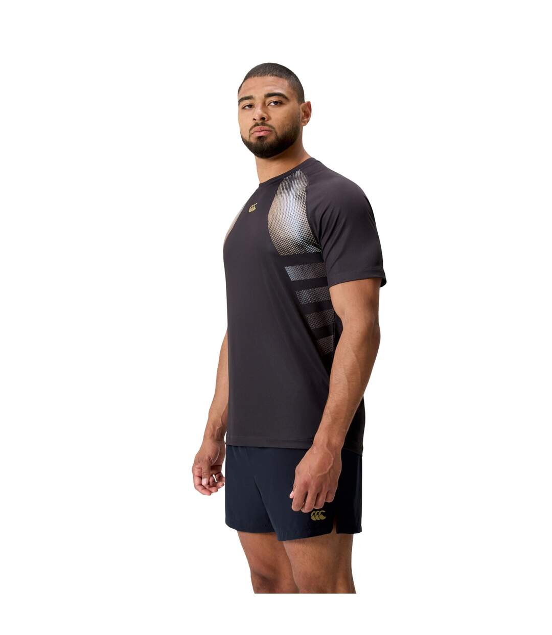 Mens Tempo+ Training T-shirt Black Canterbury-3