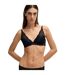 Womens/ladies Wave Pattern Lace Underwired Bra Black Boss-4