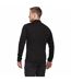 Mens Long Sleeve Fleece Half Zip Top with Thumb Loops for Hiking Outdoors-5