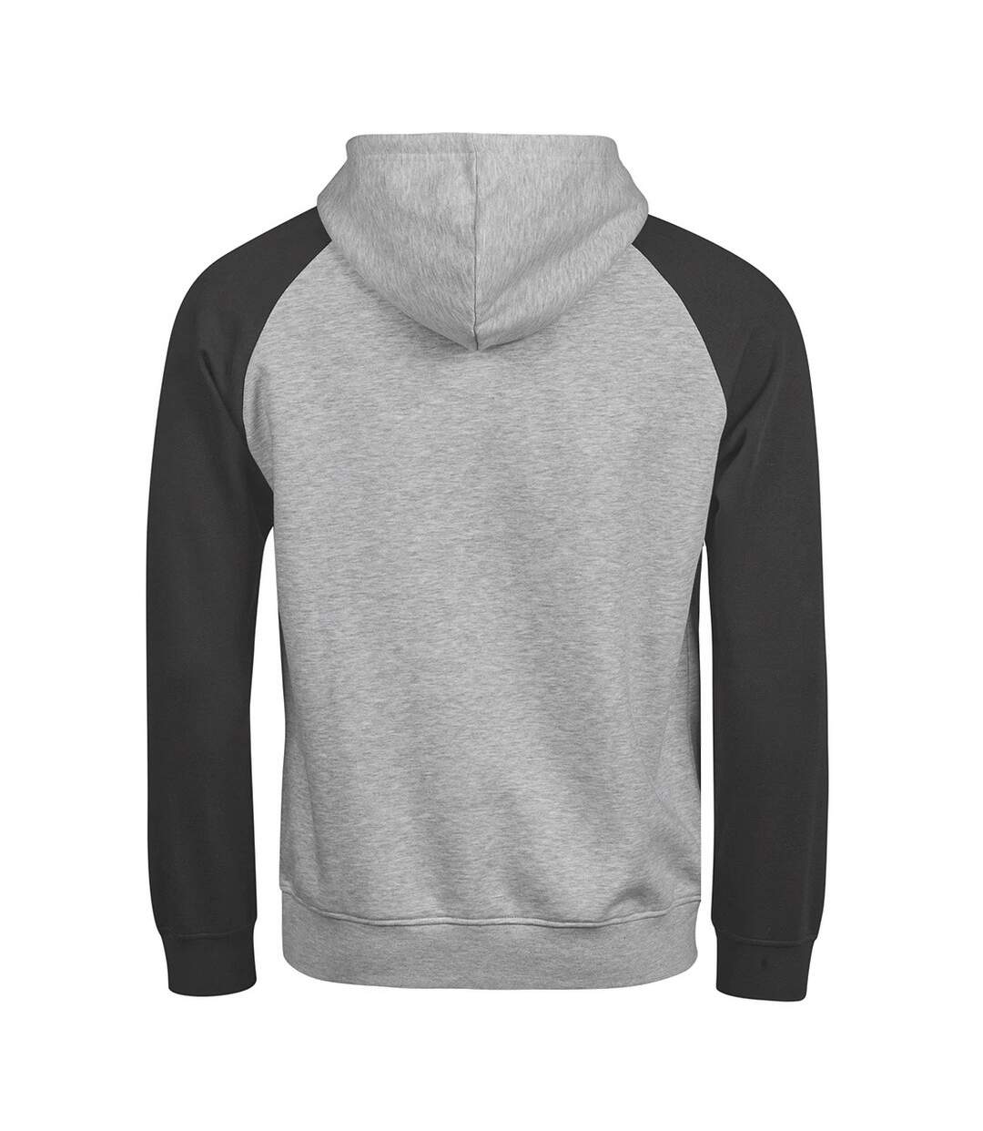 Mens Two Tone Hoodie Heather Grey Black Tee Jays-2