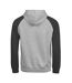 Mens Two Tone Hoodie Heather Grey Black Tee Jays-2
