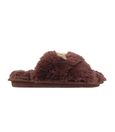 Chaussons Motif/style Lune Et Étoiles Femme Marron Biba