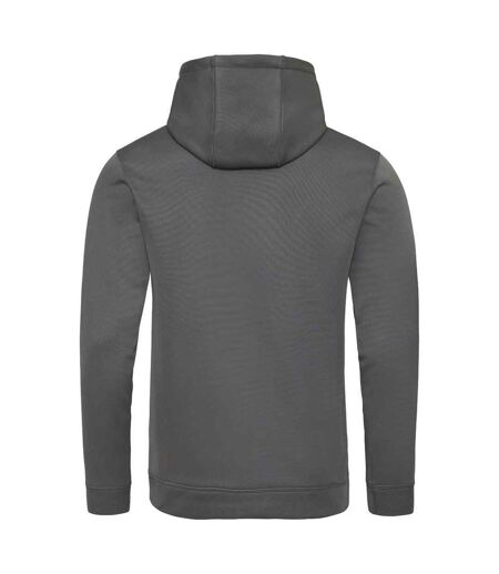 Unisex Adult Polyester Sports Hoodie Steel Grey Awdis