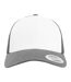 Casquette Trucker Motif/style Rétro Adulte Gris Foncé Blanc Flexfit-3
