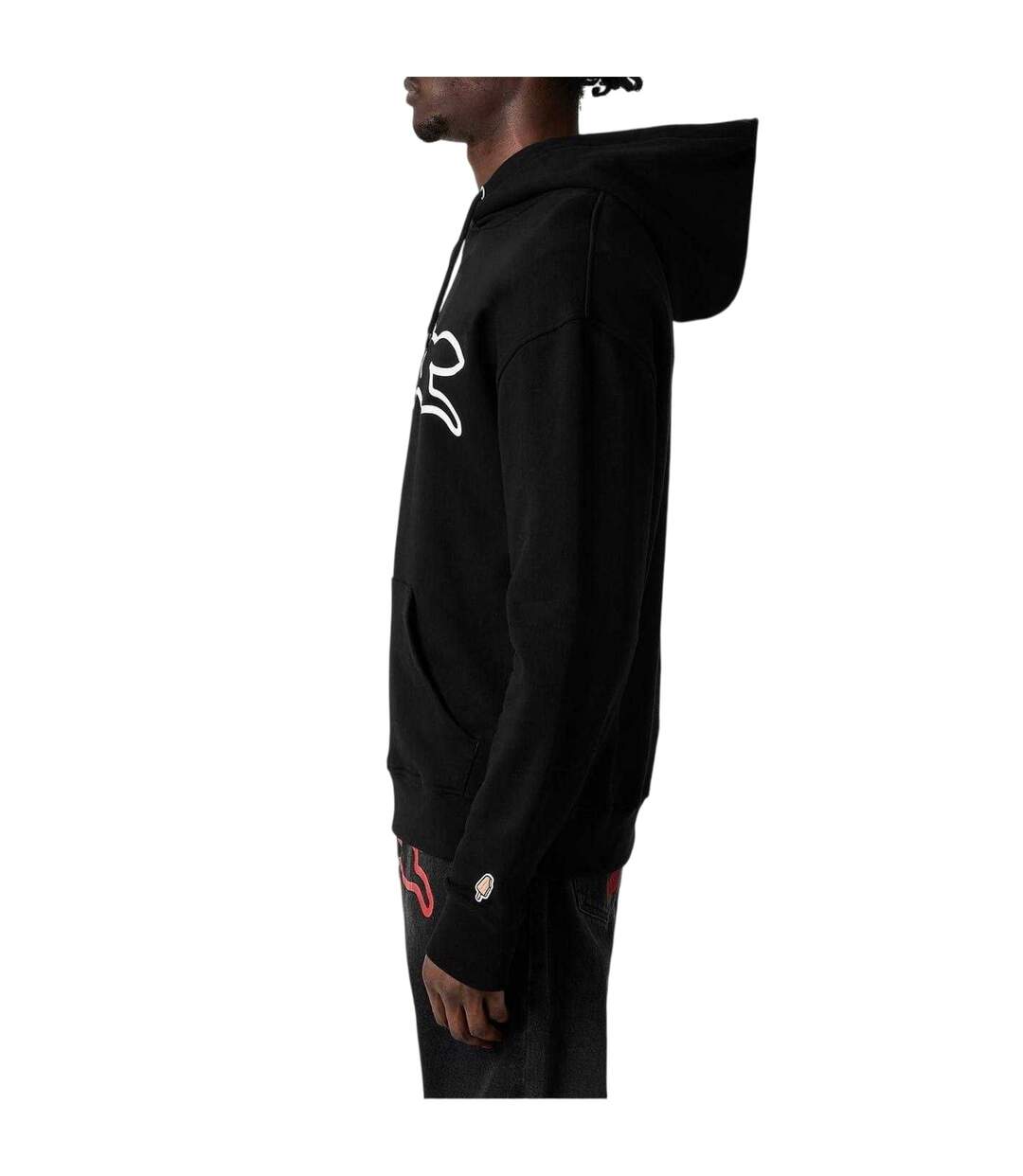 Mens Run Dog Long-sleeved Hoodie Black ICECREAM-4