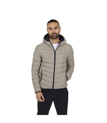 Doudoune À Capuche Homme Taupe Brave Soul