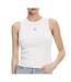Débardeur blanc femme calvin klein jeans a woven label - l-1