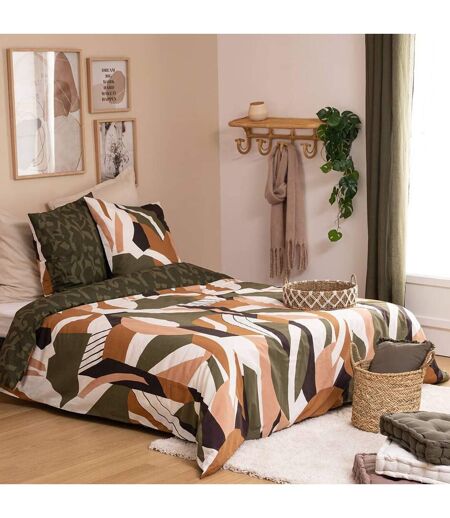 Parure de Lit 3 Pièces Arik 260x240cm Kaki