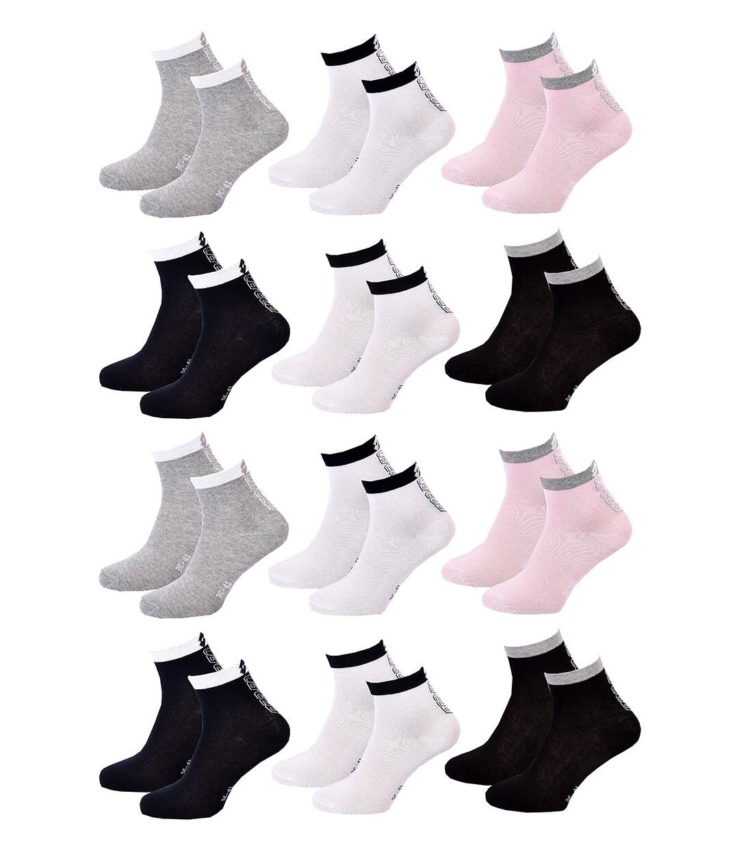 Chaussettes Femme LOTTO Pack de 12 paires QUARTER 2114-1