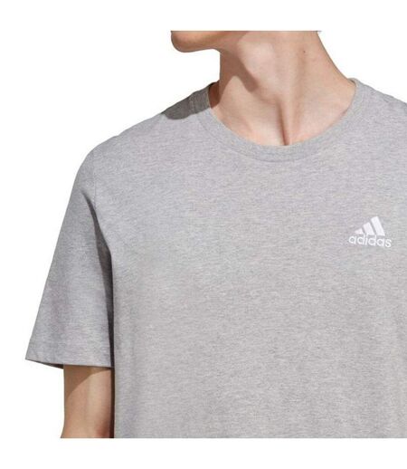 T-shirt Style Logo Brodé Essentials Homme Gris Argenté Adidas