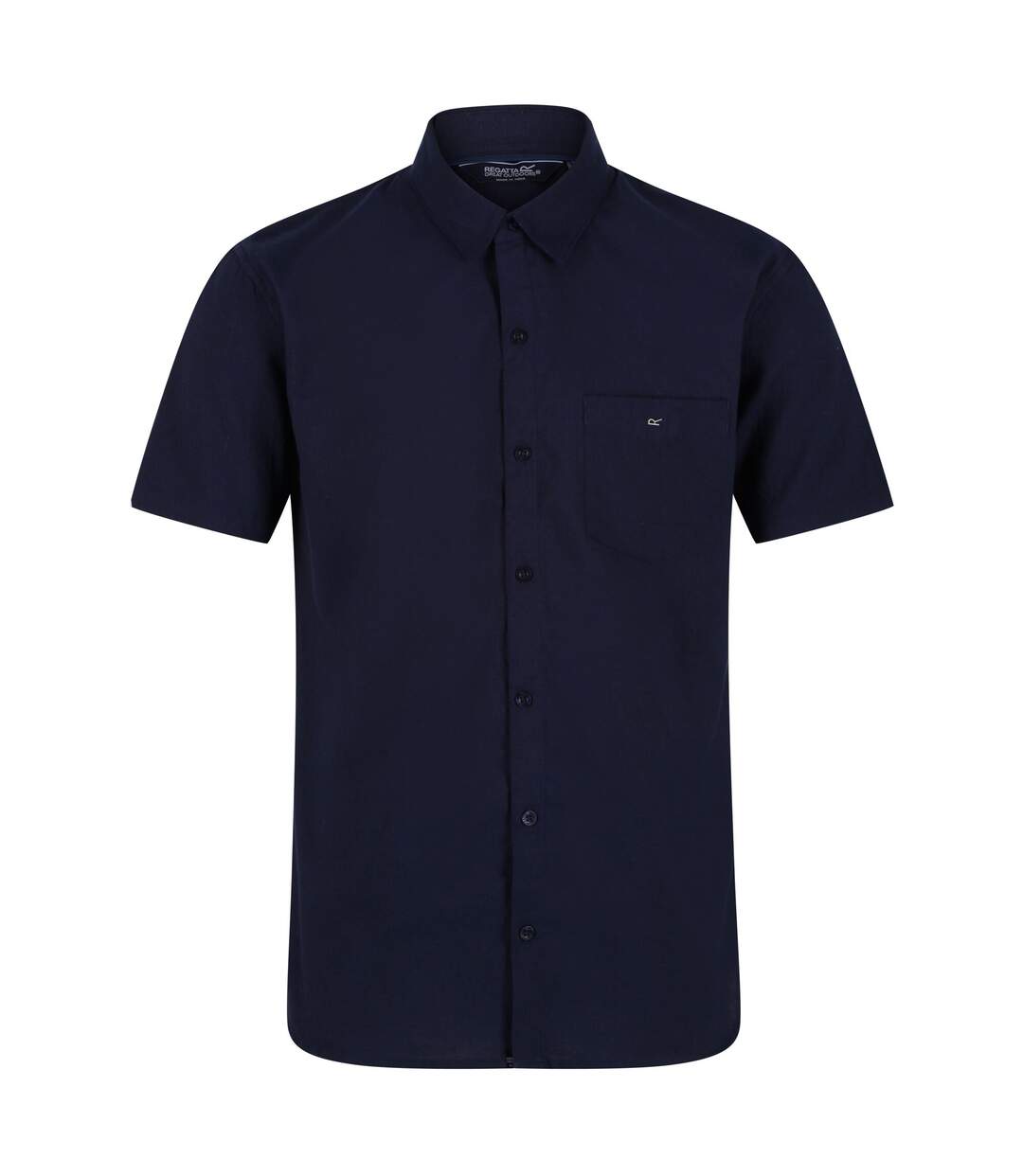 Regatta Mens Mikel Oxford Short-Sleeved Shirt (Navy) - UTRG7270-2