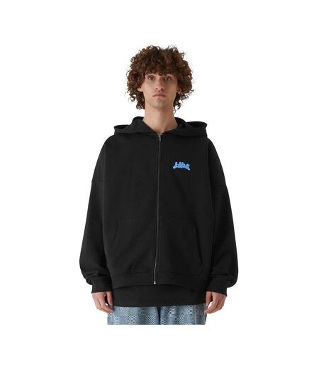 Mens Circle Of Bloom Full Zip Hoodie Black Lost Youth