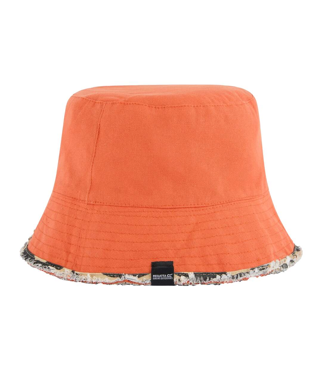Womens/ladies Floral Reversible Bucket Hat Tangerine Tango Regatta-3